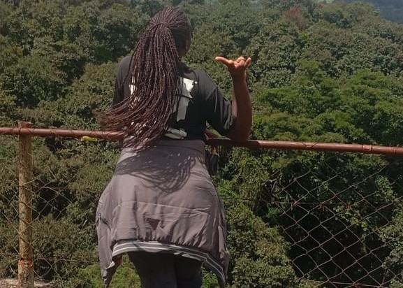 Couple watching sunset together